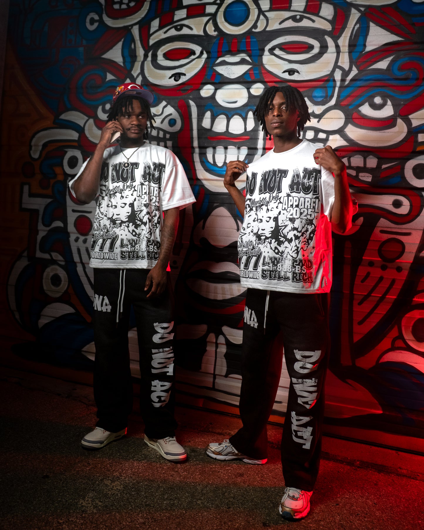 Oversized Shirt & Baggy Acid Wash Sweatpants Black set
