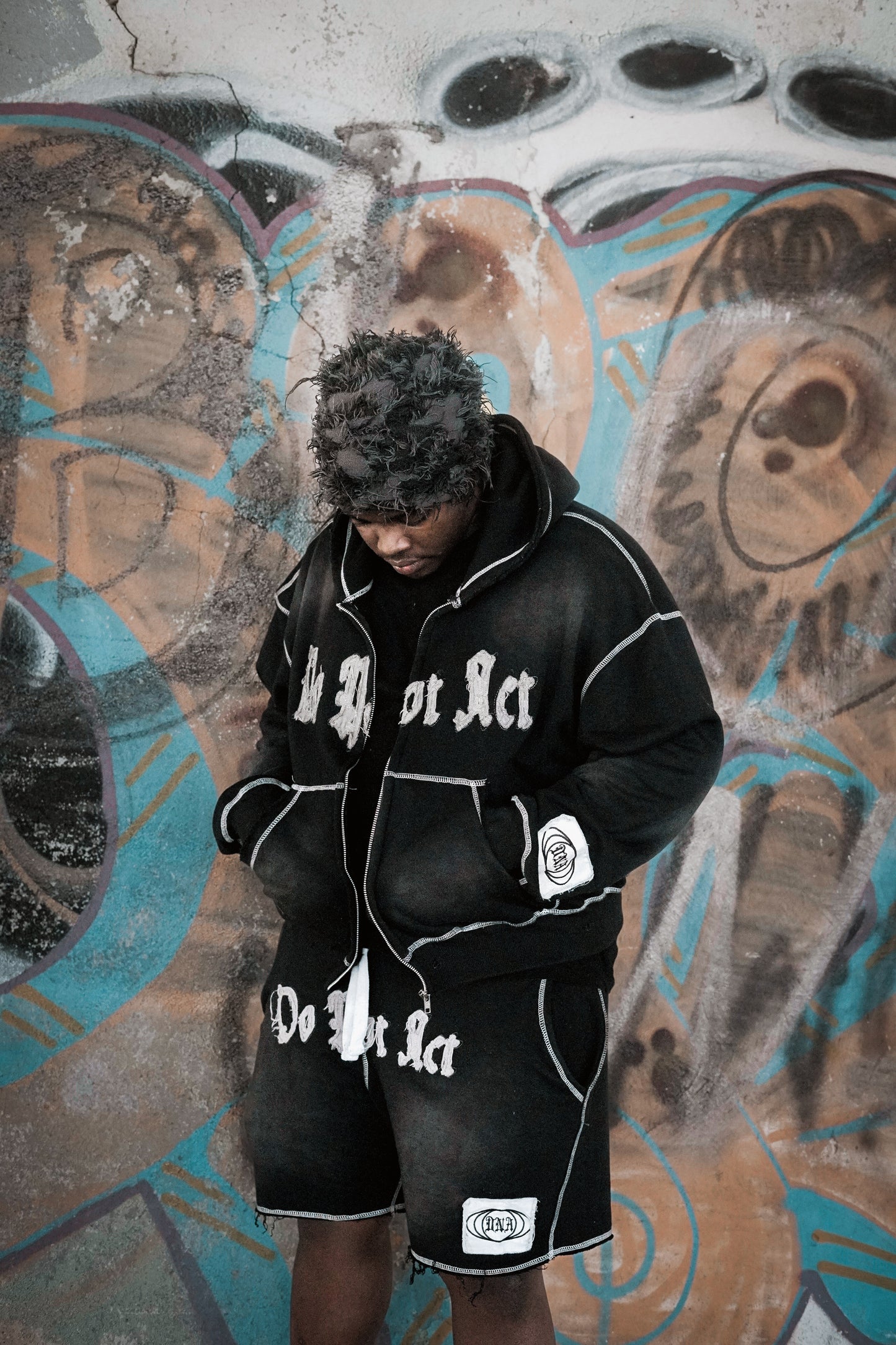 DNA Shorts & Hoodie Set Black